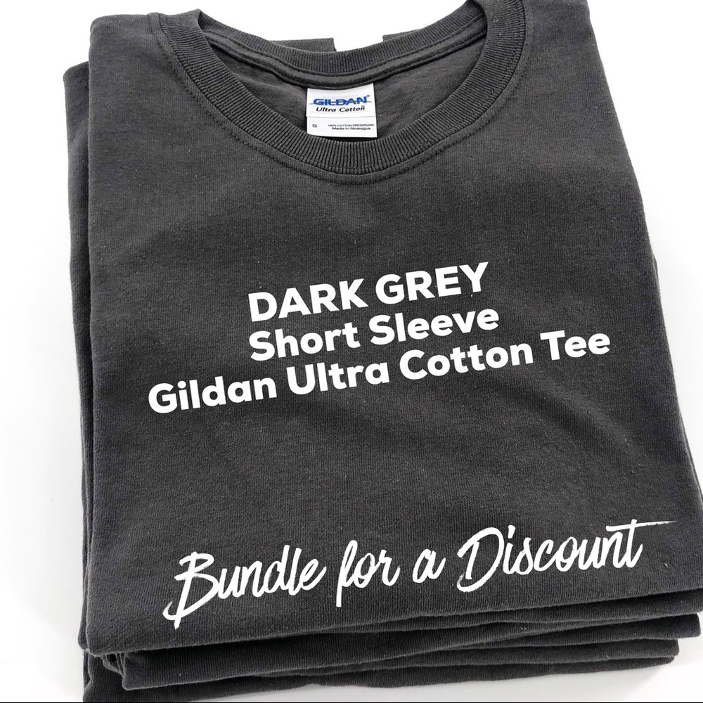 👕Dark Grey Gildan Ultra Cotton Tee